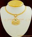 NLC452 - Latest Design Five Metal Beautiful Multi Stone Dollar Attigai Necklace Design 