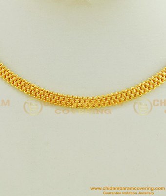 HRMB03 - 9.5 Inches Length Gold Plated Short Plain Necklace Chain for Pendant