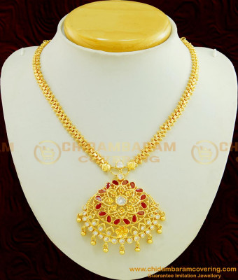 NLC455 - Trendy One Gram Gold High Quality AD Stone Designer Necklace for Women