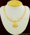 NLC466 - Traditional Impon Attigai White Stone Imitation Necklace Low Price Buy Online