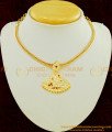 NLC469 - Impon Peacock Design Geti Metal Stone Attigai Necklace Gold Plated Attigai Collections 