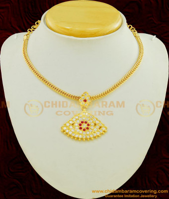 NLC471 - Traditional Impon Full Stone Dollar Attigai South Indian Jewellery Online Shopping 