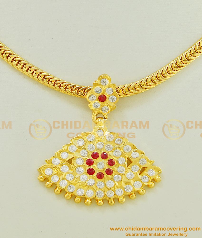 NLC471 - Traditional Impon Full Stone Dollar Attigai South Indian Jewellery Online Shopping 