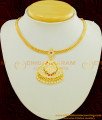 NLC472 - Beautiful Peacock Design Big Dollar Impon Attigai Wedding Impon Necklace Online