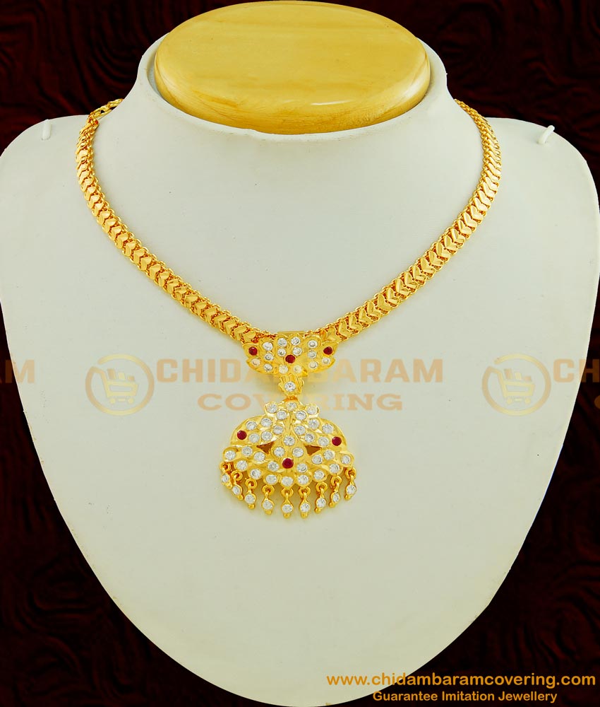 NLC475 - New Design Impon Attigai Necklace Indian Traditional Jewellery Online