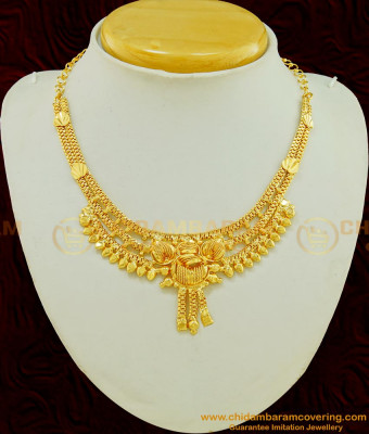 NLC480 - New Model Gold Plated Guarantee Layered Necklace Design for Women