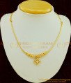 NLC484 - Latest Collection First Quality American Diamond Simple Roll Chain Necklace Online