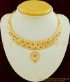 NLC502 - Getti Metal Gold Attigai Design Full Peacock Design Impon Attigai Necklace 