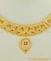 NLC502 - Getti Metal Gold Attigai Design Full Peacock Design Impon Attigai Necklace 