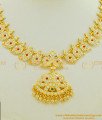 NLC503 - Grand Look Impon Gold Attigai Design Full Mango Design Impon Attigai Necklace For Wedding