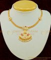 NLC511 - Traditional Design Impon Double Side Swan Dollar Attigai Necklace Micro Plated Impon Jewellery