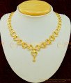 NLC517 - Latest One Gram Gold Simple Gold Casting Necklace Design for Ladies  