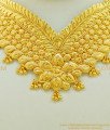 NLC518 - Modern Simple Gold Choker Necklace Design Gold Plated Bridal Choker Necklace Online 