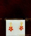 NLC522 - Simple Ruby Stone Party Wear Necklace Gold Plated Ruby Stone Necklace Set Online