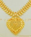 NLC526 - One Gram Gold Plated New Mango Chain with Heart Design Big Dollar Necklace for Wedding