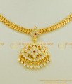 NLC546 - Beautiful Flower Design Dollar With Heart Model Chain Impon Attigai Necklace for Women 