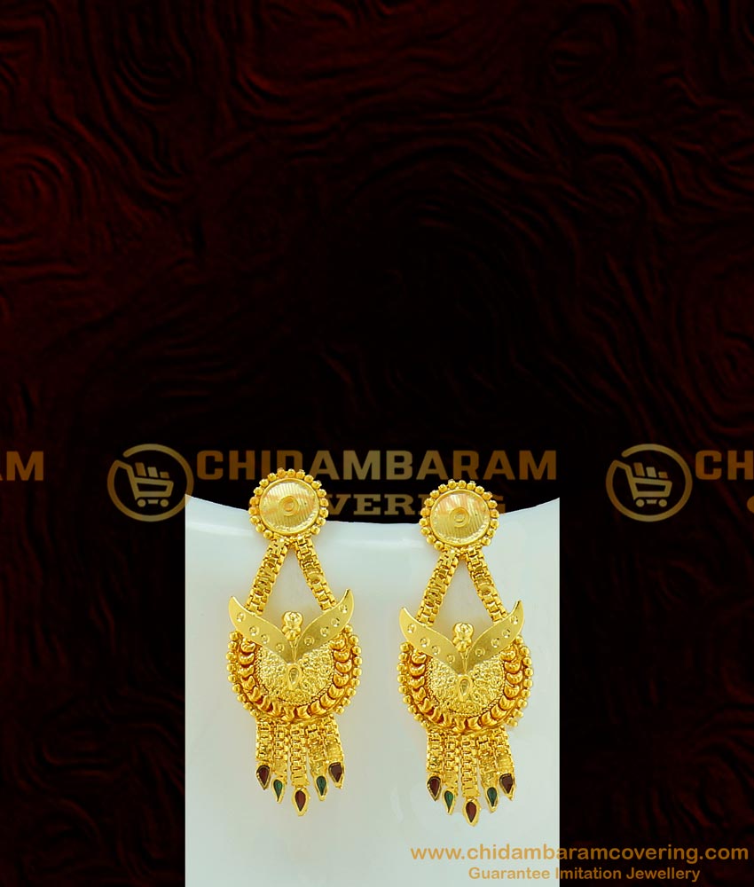 NLC557 - Traditional Gold Necklace Design First Quality Jewellery Enamel Forming Gold Necklace with Earring Combo Set 