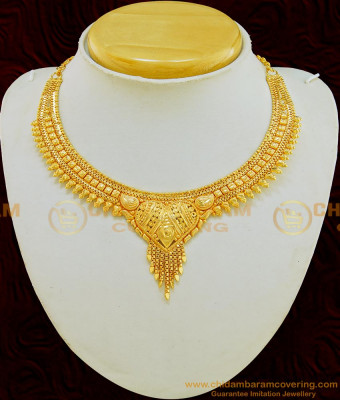 NLC563 - Chidambaram Covering Light Weight Heart Design Plain Necklace for Women