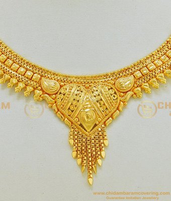 NLC563 - Chidambaram Covering Light Weight Heart Design Plain Necklace for Women