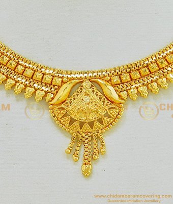 NLC565 - Traditional Simple Design Medium Size Necklace Design Online Shopping