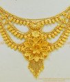 NLC568 - Latest Gold Inspired Chidambaram Covering 3 Line Necklace Bridal Wear Jewellery Online