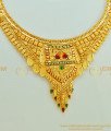 NLC572 - Traditional Bridal Wear Gold Look Necklace Gold Forming Jewellery Buy Online