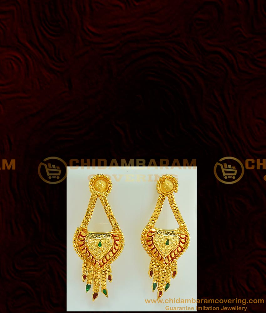 NLC572 - Traditional Bridal Wear Gold Look Necklace Gold Forming Jewellery Buy Online