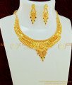 NLC574 - Enamel Gold Necklace Design and Earring Combo Set 1 Gram Gold Forming Jewellery