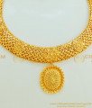 NLC576 - Elegant Pure Gold Plated Gold Design Heavy Party Wear Unique Necklace Set Design Online