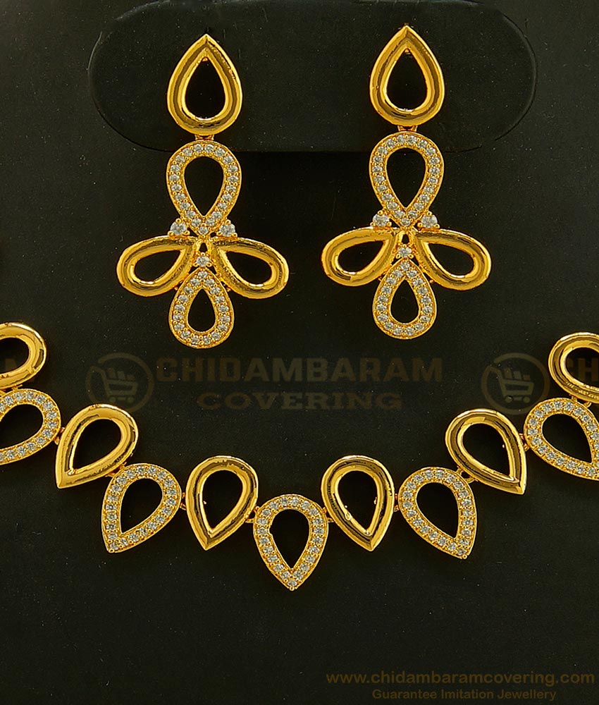 NLC588 - Adorable Never Fade High Quality Stone Necklace Set Party Wear Collections Online