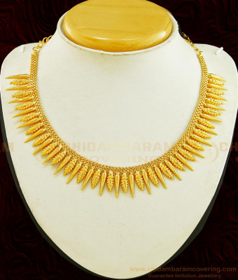 NLC593 - Buy New Model Kerala Mullamottu Style Necklace 1 Gram Jewellery for Women