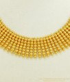 NLC596 - Kerala Jewellery Gold Inspired Heavy Solid Golden Beads Bridal Wear Necklace for Bride 