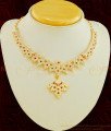 NLC598 - Latest Design Impon Attigai Necklace Multi Stone Gold Design Necklace Five Metal Jewellery