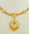 NLC602 - Latest Collection Impon Attigai Gold Necklace Design Getti Metal Attigai Online