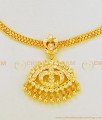 NLC623 - Panchaloham Gold Plated Full White Stone Five Metal Impon Attigai Necklace  