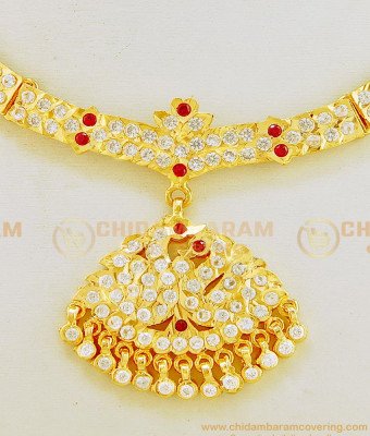 NLC628 - Wedding Collections New Impon Gold Attigai Necklace Design Indian Fashion Jewellery Online 