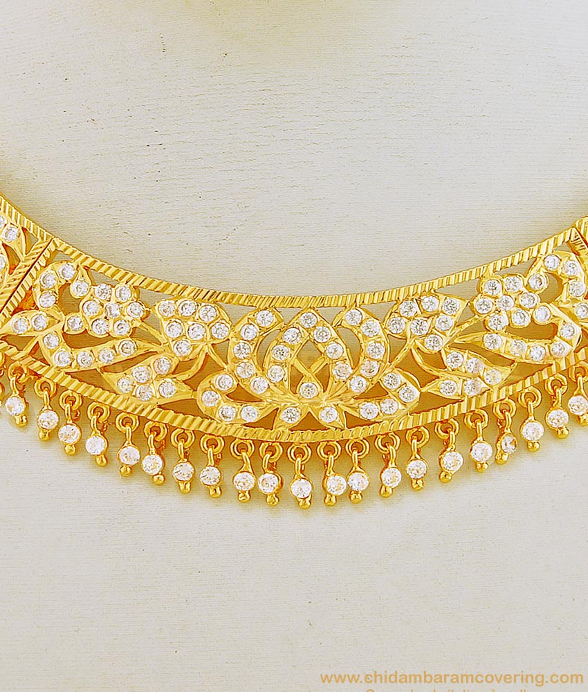 NLC635 - Bridal Wear First Quality Impon Stone Bridal Choker Necklace Collections Buy Online