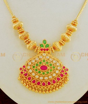 NLC636 - Trendy One Gram Gold High Quality AD Stone Designer Necklace for Women