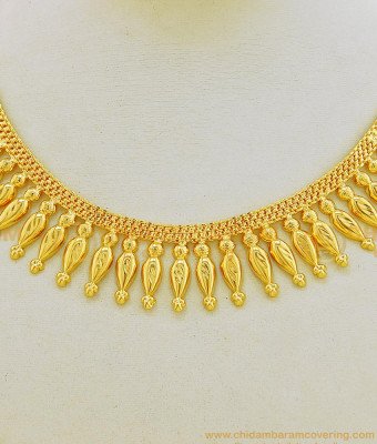 NLC649 - Buy Kerala Necklace Light Weight Mullamottu Style Necklace 1 Gram Jewellery 