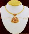NLC660 - Indian Bridal Jewellery Gold Plated Impon Ruby Stone Necklace Attigai Necklace Buy Online