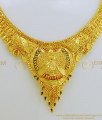 NLC669 - Bridal Wear First Quality Enamel Forming Gold Necklace with Earring Combo Set For Wedding