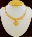 NLC673 - Beautiful Plain Necklace One Gram Gold Guaranteed Necklace for Women 