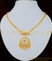 NLC690 - Latest Collection Ad Stone Five Metal Impon Designer Necklace for Ladies 