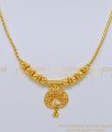 NLC721 - Elegant One Gram Gold Simple White Stone Necklace Design Buy Online