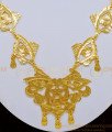 NLC722 - Traditional Gold Look Light Weight Crescent Moon Covering Guarantee Necklace Design for Women