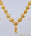 NLC723 - One Gram Gold Sun Flower Model Simple Gold Covering Necklace Design Online Shopping