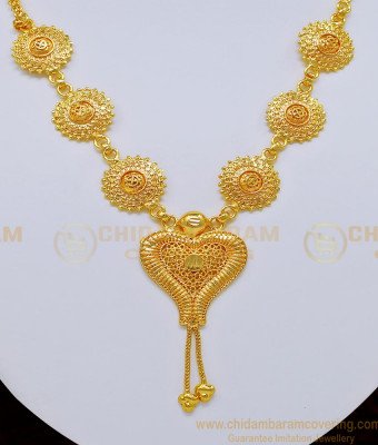 NLC725 - Latest Party Wear One Gram Gold Light Weight Necklace for Girls 