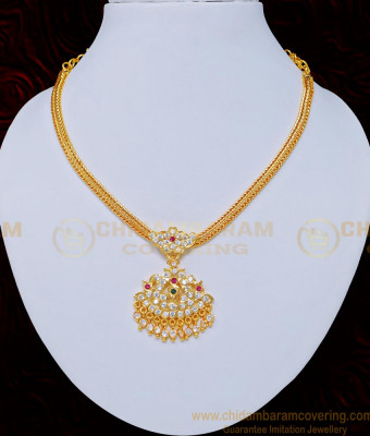 NLC737 - South Indian Gold Plated Jewellery Simple Impon Attigai Necklace Design Buy Online