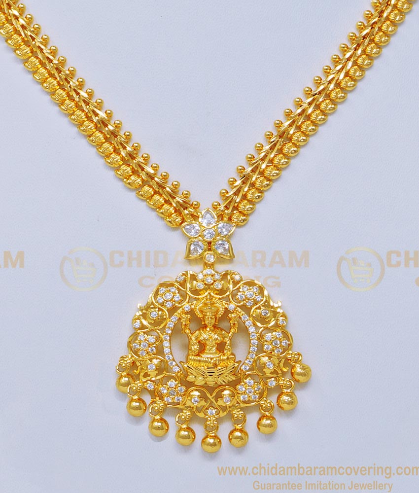 NLC743 - Unique Uncut Diamond Stone Lakshmi Design High Quality Wedding Necklace Guaranteed Jewelry  