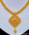 NLC752 - Attractive Bridal Were Stone Necklace One Gram Gold Guaranteed Jewellery Online 